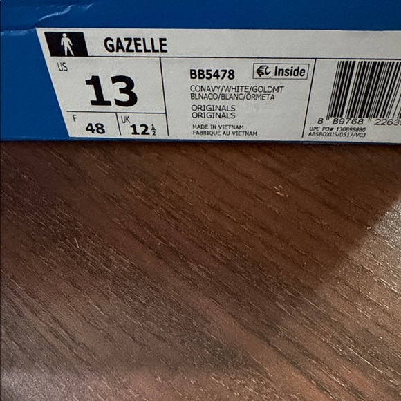 Adidas Originals Gazelle Men's Blue Suede Shoes - Picture 8 of 8